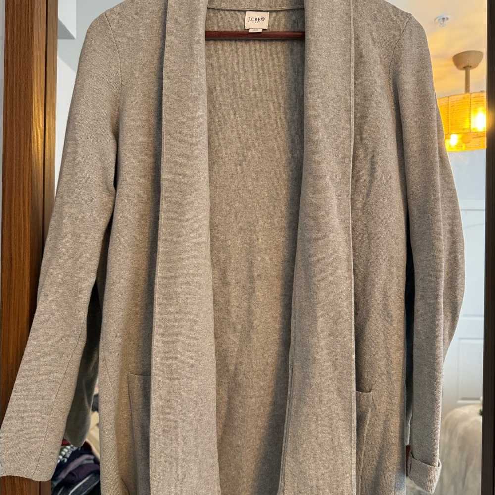 SOLD - J. Crew Gray Open Front Cardigan